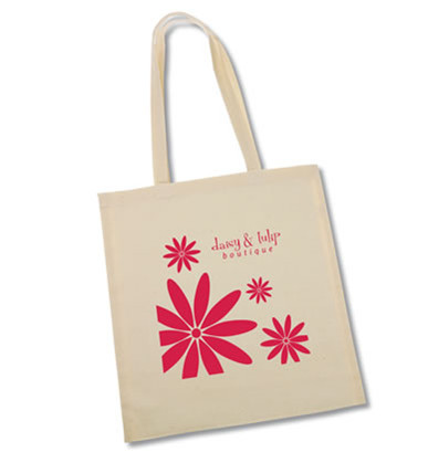 Promotional customized size logo cotton hand bag